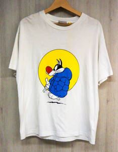 MONCLER GENIUS 1 JW ANDERSON モンクレール ジーニアス SYLVESTER THE CAT 半袖Tシャツ [8C70210] ホワイト 20AW イタリア製 メンズ [XS]