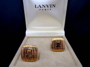 ■美品■№0816 ランバン【LANVIN】【ゴールド】■カフス♪