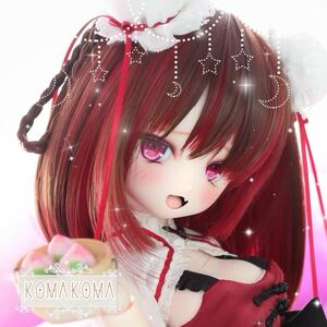 【KOMAKOMA】DDH-01 カスタムヘッド+舌パーツ+アイ2種類　レジン盛り　セミホワイト　MDD Dollfie Dream