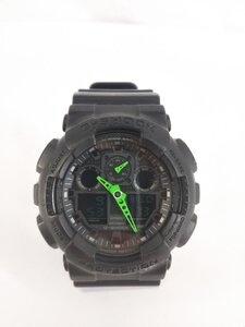 CASIO カシオ G-SHOCK Gショック プロテクション GA-100C 腕時計 QUARTZ QZ クォーツ ブラック デジアナ メンズ 中古 電池交換済