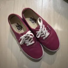 VANS ピンク キャンバス スニーカー