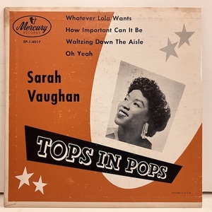 ●即決VOCAL jv2694 Sarah Vaughan / Tops in Pops 米オリジナル45/7 4trks サラ・ヴォーン