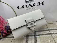 COACH 財布 コーチ 長財布 ウォレット レディース  モーガン ロゴ フラップ スリム 三つ折り レザー　プレゼント 贈り物　ギフト　新品 未使用 ファッション CP243 348A