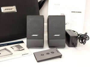 BOSE ボーズ Computer Music Monitor ブラック PCスピーカー 小型スピーカー ペア リモコン/キャリングケース付き □ 6ED5D-14