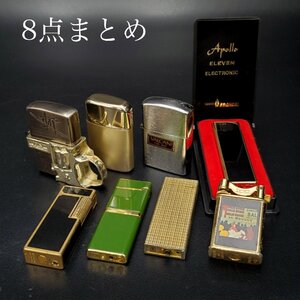 【宝蔵】Zippo ジッポ ガスライター 8点まとめ RONSON ルパン三世 Maruman ロベルタ PENGUIN Came VALCAN 三菱 着火未確認 現状品