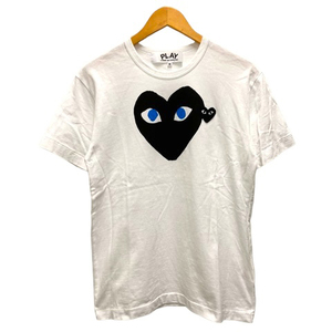 プレイコムデギャルソン PLAY COMME des GARCONS AZ-T088 Tシャツ クルーネック コットン プリント 半袖 M 白 ホワイト メンズ