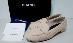 ☆早い者勝ち　百貨店購入　シャネル　CHANEL　キルティング　ローファー　ベージュ　２３cm　３６サイズ　中古　箱付き　送料無料☆