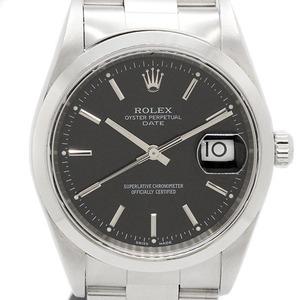 《SALE》 ロレックス ROLEX オイスター パーペチュアル デイト 15200 ブラック文字盤 P番 SS メンズ腕時計 自動巻き 34mm