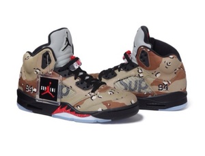 新品 国内正規品 15AW SUPREME シュプリーム × NIKE ナイキ AIR JORDAN 5 RETRO SUPREME ジョーダン 5 CAMO US10 28cm