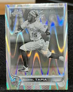 2022 Topps Chrome Sonic ライメル・タピア Raimel Tapia Black & White RayWave Refractor #69