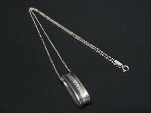 ■美品■ TIFFANY＆Co ティファニー 1837 ナロー オーバル SV925 ネックレス ペンダント アクセサリー シルバー系 AX5109