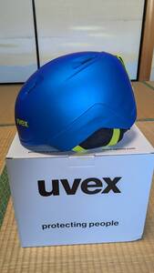 中古品　ウベックス　UVEX スキー　ヘルメット　ジュニア　54-58　青 　オマケ付き