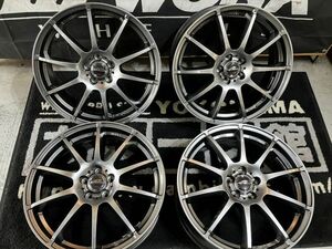 ◆SALE 1000円～!! MID シュナイダー スタッグ 18×7J+48 100/5H 軽量 4本SET!! FT86/BRZ/プリウス/カローラスポーツ/ツーリング/インプ他