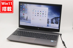 中古 訳あり フルHD 15.6型 HP ZBook 15v G5 Windows11 八世代 i7-8750H 16GB NVMe 256GB-SSD + 1TB-HDD Quadro P600 カメラ 無線 Office付