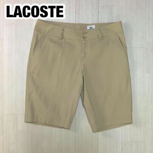 LACOSTE ラコステ ショートパンツ 44 ベージュ 革タグ