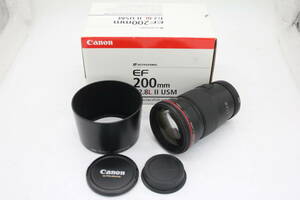 【美品 返品保証】 【元箱付き】 キャノン Canon EF 200mm F2.8 L II レンズ v2219