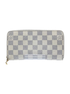 LOUIS VUITTON◆ジッピー・ウォレット_ダミエ・アズール_WHT/PVC/WHT/レディース