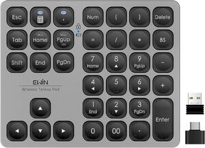 テンキー Bluetooth5.2 +2.4G接続 ワイヤレス 数字キーボード