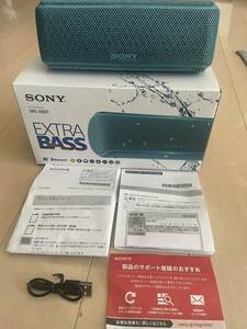 SONY SRS-XB21 ワイヤレスポータブルスピーカー ブルー　ソニー　新品USBケーブル付き 動作品 防水！防塵！Bluetooth iPhone iPad 