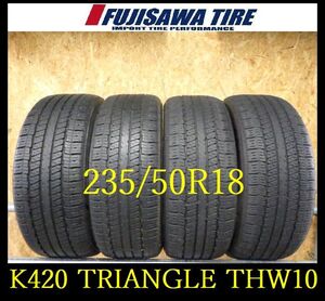 【K420】T5210244 送料無料◆2022年製造 約7.5部山◆TRIANGLE THW10◆235/50R18◆4本