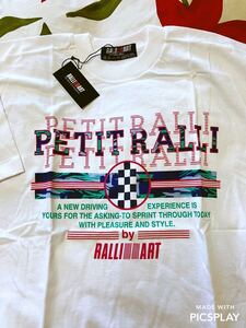 新品/希少/MITSUBISHI/三菱/ラリーアート/PETIT RALLI /プチラリー/Tシャツ/フォーミュラ/レース/90年代/ヴィンテージ/レア/半袖/白/車