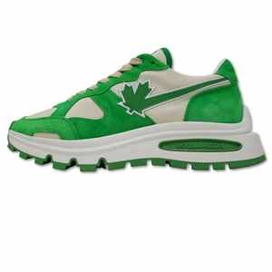 ディースクエアード DSQUARED2 RUN DS2 SNEAKERS レザー×スエード スニーカー 42(28.1cm) GREEN(グリーン) メンズ