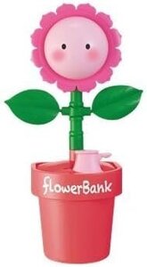 送料無料　【新品】FlowerBank ひまわり ピンク　貯金箱　6306