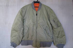 THE SPECIAL WEAR COLLECTION-JACKET,MA-1/フライトジャケット/中綿入ジャンパー/ミリタリー/前ジップアップ/淡カーキ/Lサイズ(12/17R)