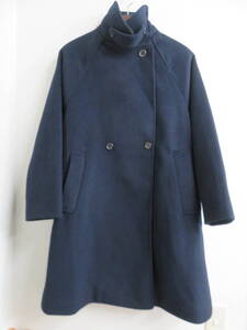 ●○73668　chocol raffine robe ショコラフィネローブ コート sizeF/ネイビー ○●