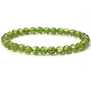 〔K1444〕Peridot ペリドット 橄欖石 ブレスレット約5mm