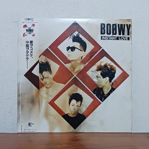 帯付LP/ BOOWY「インスタント・ラブ / INSTANT LOVE」ジャケットに難有り / 付属品無し / ジャンク品