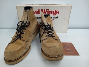 【箱付】RED WING レッドウィング USA製 Irish setter／スエードモックトゥブ 08173 UK7 約25.5cm ヴィンテージ ベージュ カカト減り有