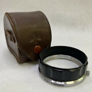 MAMIYA RUBY STANDARD マミヤ35 ルビースタンダード用 内径48mm カブセ式メタルフード レンズ用アクセサリー ケース付 現状品 ／ 02-00259