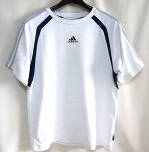 ★☆ａｄｉｄａｓ グレー３本＆紺ライン白スポーツＴシャツ☆★