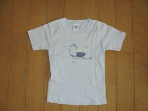 プチバトー★水色半袖Tシャツ、肌着★2歳86㎝