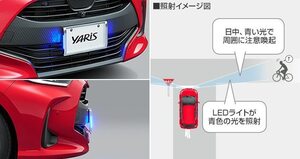 ヤリス/YARIS 10系：純正 LEDサイドライト(ナンバーフレーム付)