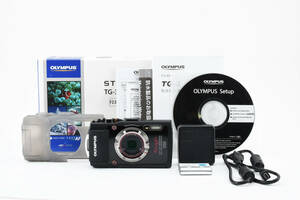 ■美品■ オリンパス OLYMPUS STYLUS TG-3 Tough ブラック 【防水・シリコンジャケット付】#605009