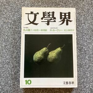 文學界 昭和63年10月号 村上春樹 丸山健二 大林宣彦 古井由吉 井上光晴 レイモンド・カーヴァー モナ・シンプソン 第42巻第10号 文学界 