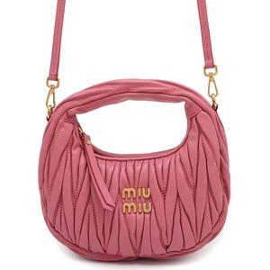 ミュウミュウ ハンドバッグ ワンダー マテラッセ ホーボーバッグ ミニ レザー 5BP078 MIUMIU 2wayショルダーバッグ 【安心保証】