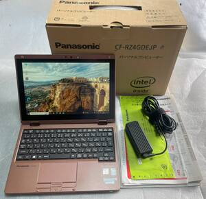 美品 Panasonic CF-RZ4GDEJP SSD:128GB メモリ:4GB Windows10 Home 元箱、ソフトケース付き