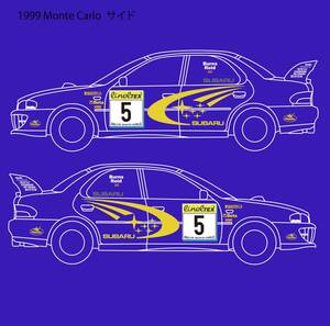 WRC 1999 RALLY monte carlo SUBARU レプリカステッカー　一式（ リチャード　バーンズ）