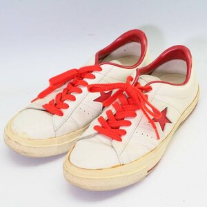 コンバース ワンスター US7.5(26cm) スニーカー レッド×ホワイト CONVERSE ONE STAR◆983f15