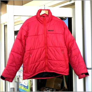 ★マーモット　90s　中綿入り　ジップアップ　ジャケット　size M　赤★検 ビンテージ アウトドア