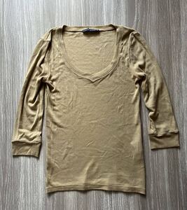 美品 RALPH LAUREN カットソー Tシャツ 七分袖 綿100％ M