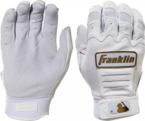 【US仕様 サイズL】フランクリン 野球 オーダー バッティング 手袋 CFX PRO BATTING GLOVES White/Gold ホワイト ゴールド