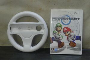 II247 Nintendo/任天堂 Wii マリオカート.ソフト＆ハンドルセット おもちゃ・ホビー /80