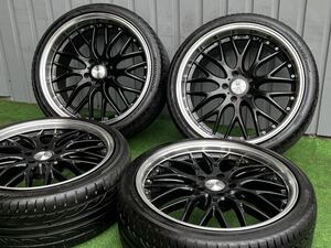 マルチフォルケッタ20インチホイール／HANKOOK 2022年タイヤ　(20x8.5J +32) (20x9.5J +38) PCD120 レクサスLS BMW タイヤのネジ山 80%