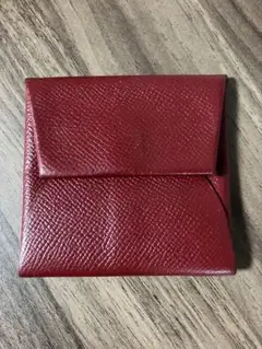 HERMES レッド コインケース　エルメス　バスティア