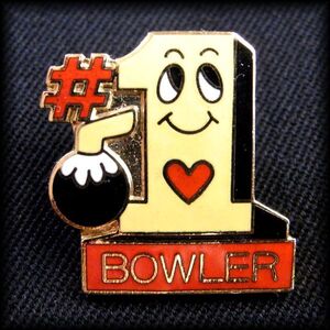 USA BOWLING PIN ボウリングピンバッジ ＃１ BOWLER No 52