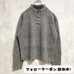 古着　used　WOOLRICH　ウールリッチ　長袖ハーフジップニット　セーター　グレー　vintage　ヴィンテージ　レトロ